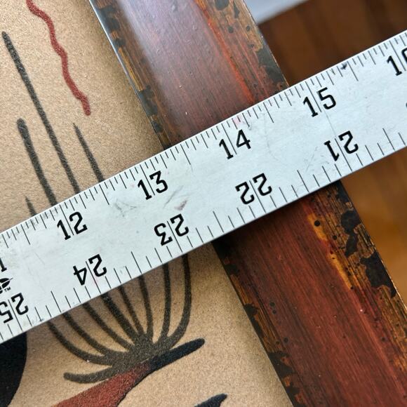 Vintage Navajo Framed Sand Art Painting of Beautiful Pottery - Picture 14 of 16